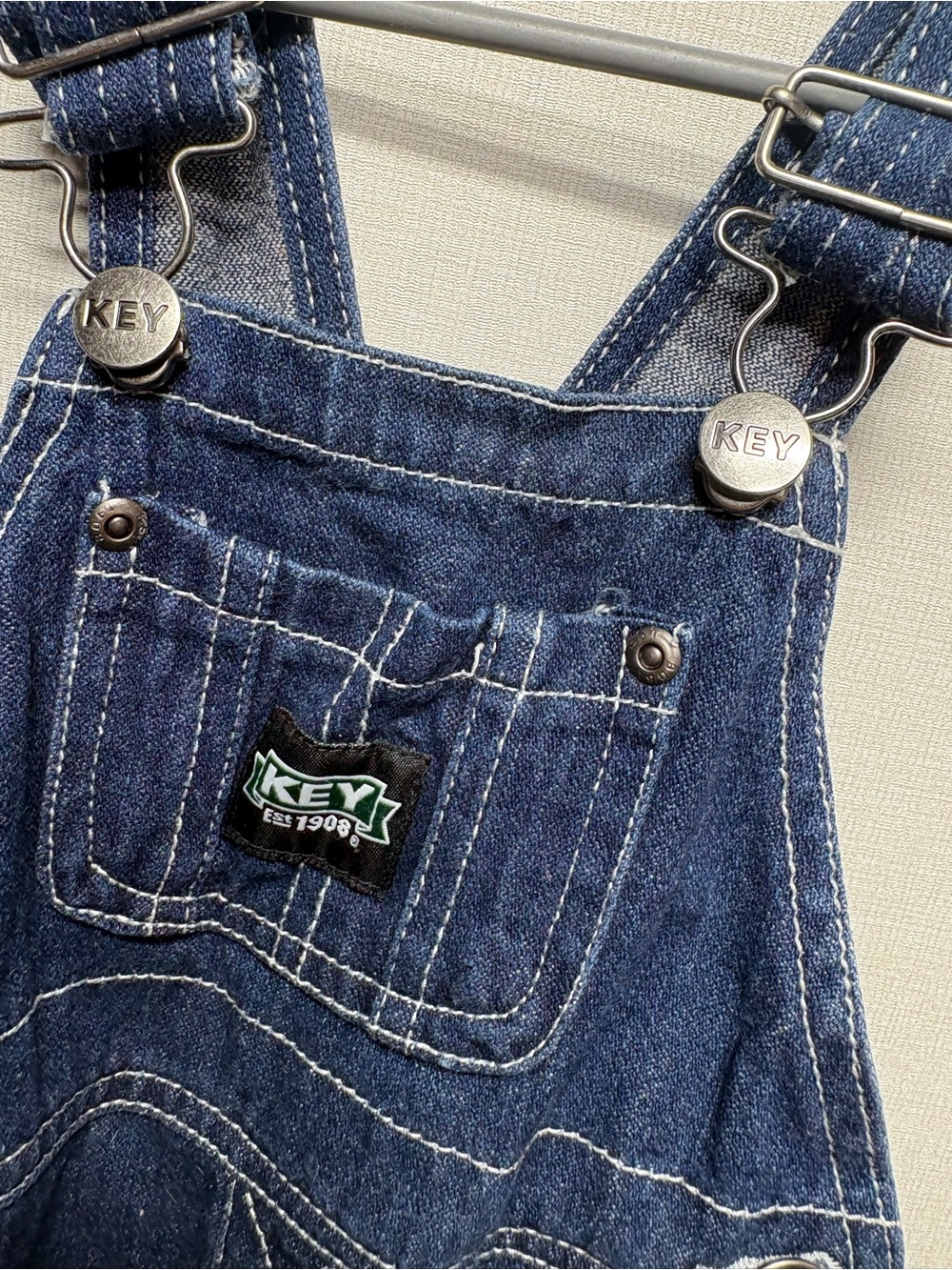 KEY Kids' Dark Blue Denim Overalls - Classic One Piece